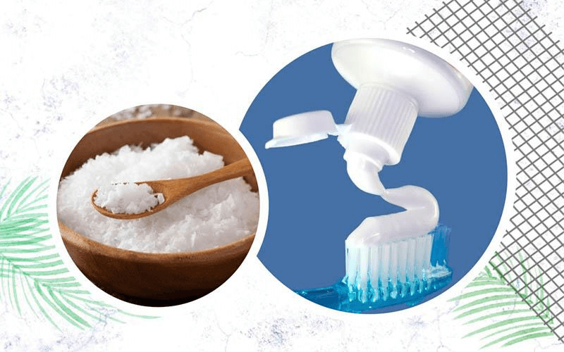 Sử dụng muối và kem đánh răng trị nám