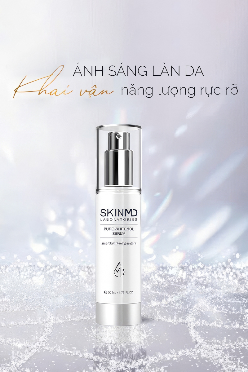 Skinmd pure whitenol serum ánh sáng làn da khai vận năng lượng rực rỡ