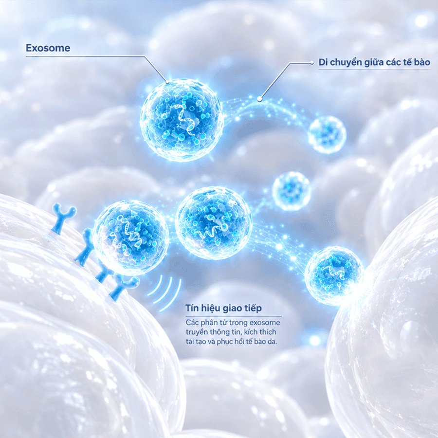 Exosome trong dược mỹ phẩm mở ra cơ chế giao tiếp sinh học giữa các tế bào da