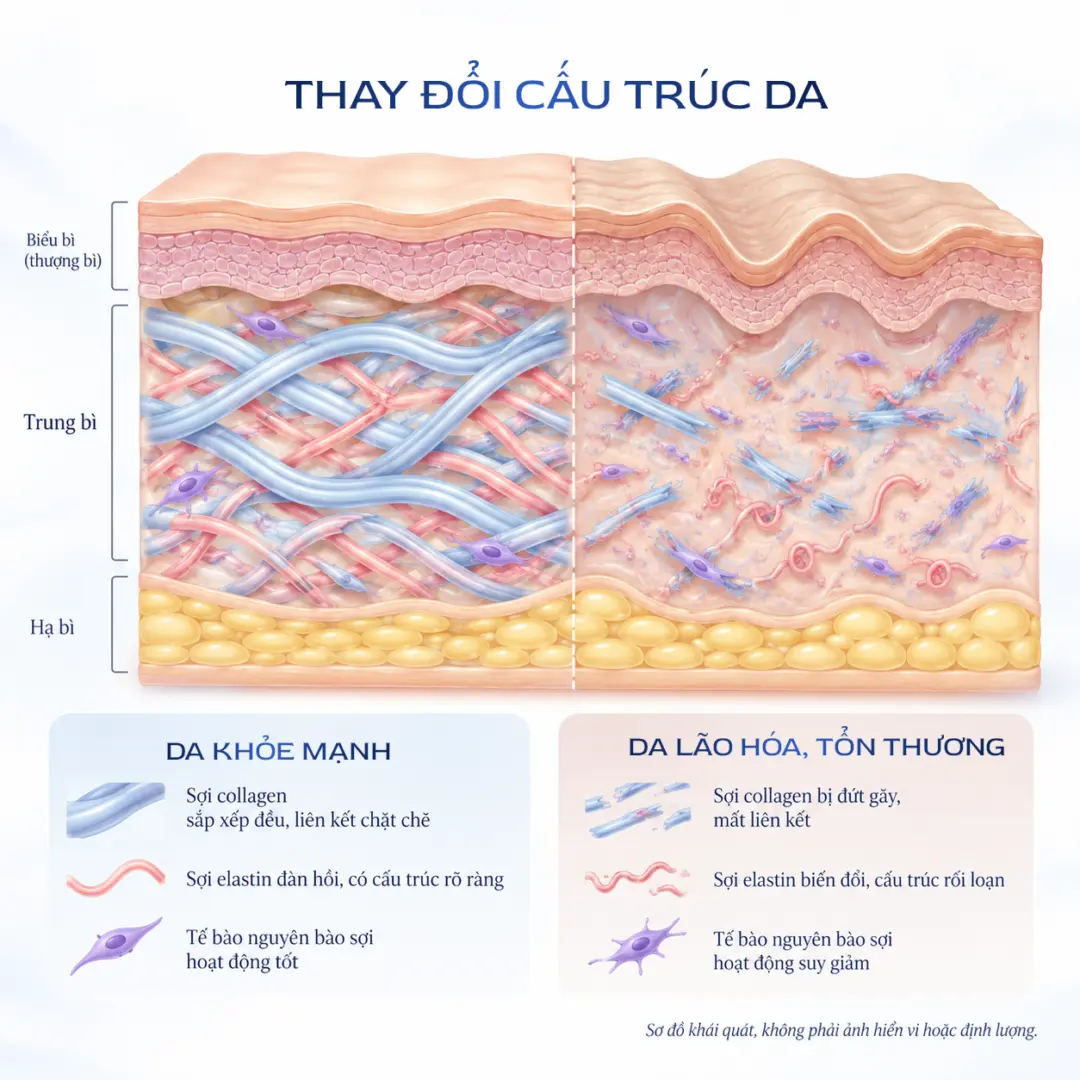 Collagen Elastin Trong Lao Hoa Da